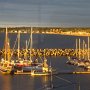 <p align="left">Le soir du départ: une lumière impressionnante dans le port de Rimouski.